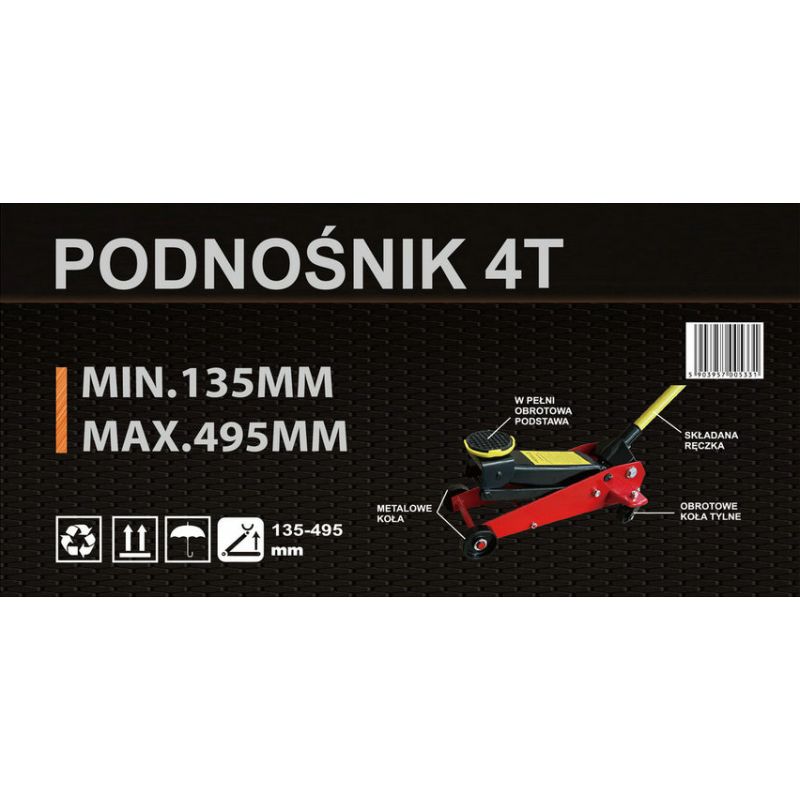 Podnośnik Hydrauliczny 4T 135-495MM KD355