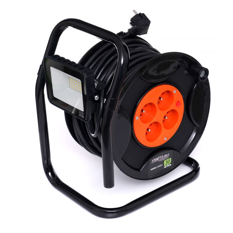 Przedłużacz ogrodowy bębnowy 3x2.5mm 30M KD4021