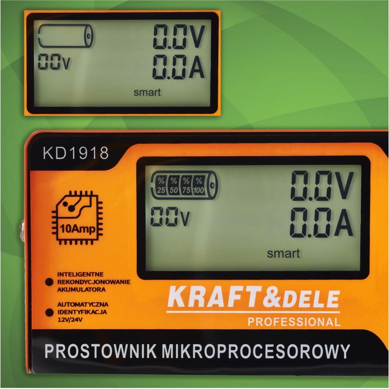 Prostownik mikroprocesorowy 10AMP 12/24V