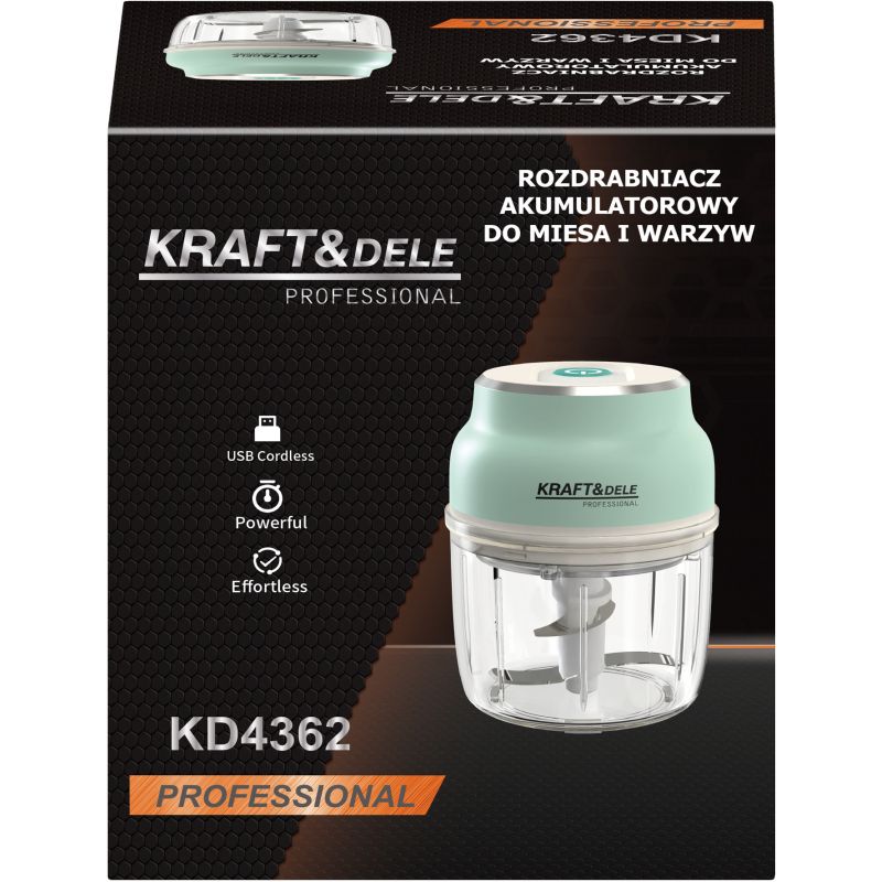 Rozdrabniacz akumulatorowy do mięsa i warzyw 230ml KD4362