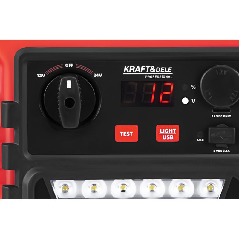 Jump-starter 3400/1400A 12/24V+OŚWIETLENIE KD5345