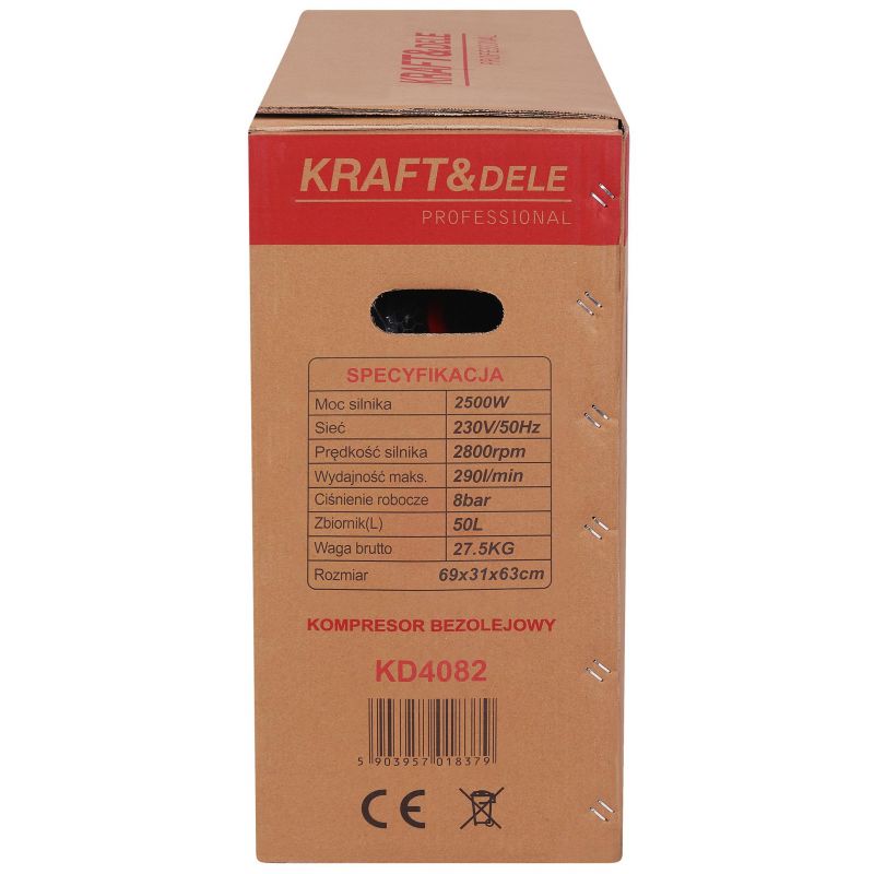 Kompresor bezolejowy 50L 2500W KD4082