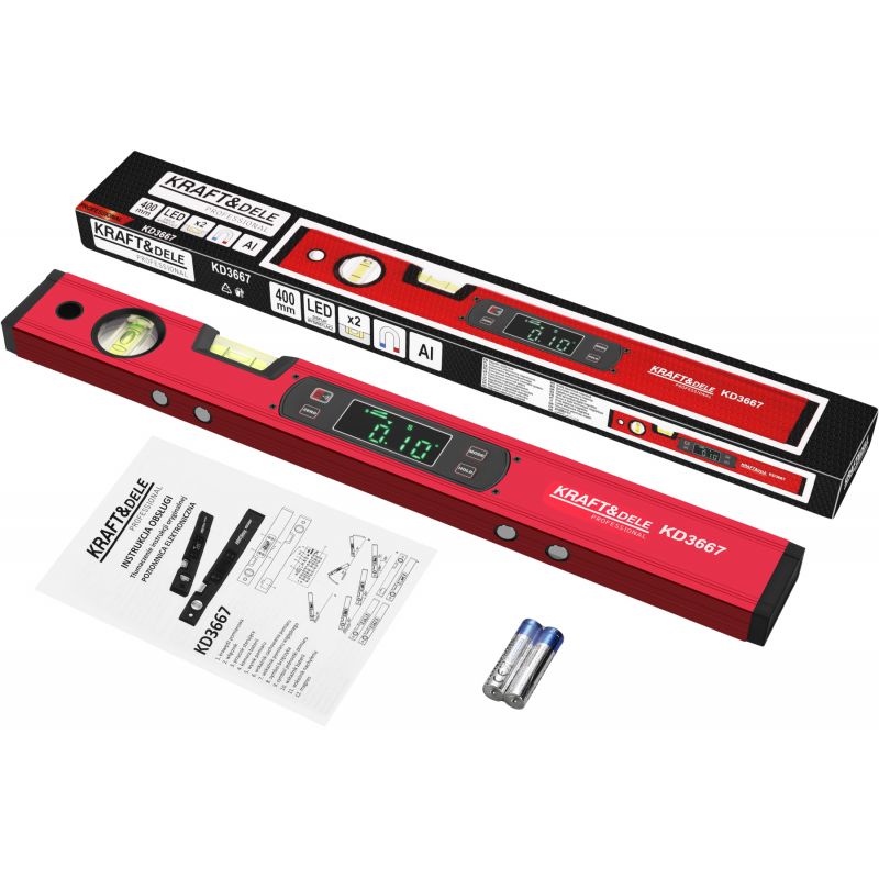 Poziomica elektroniczna 400mm LCD KD3667