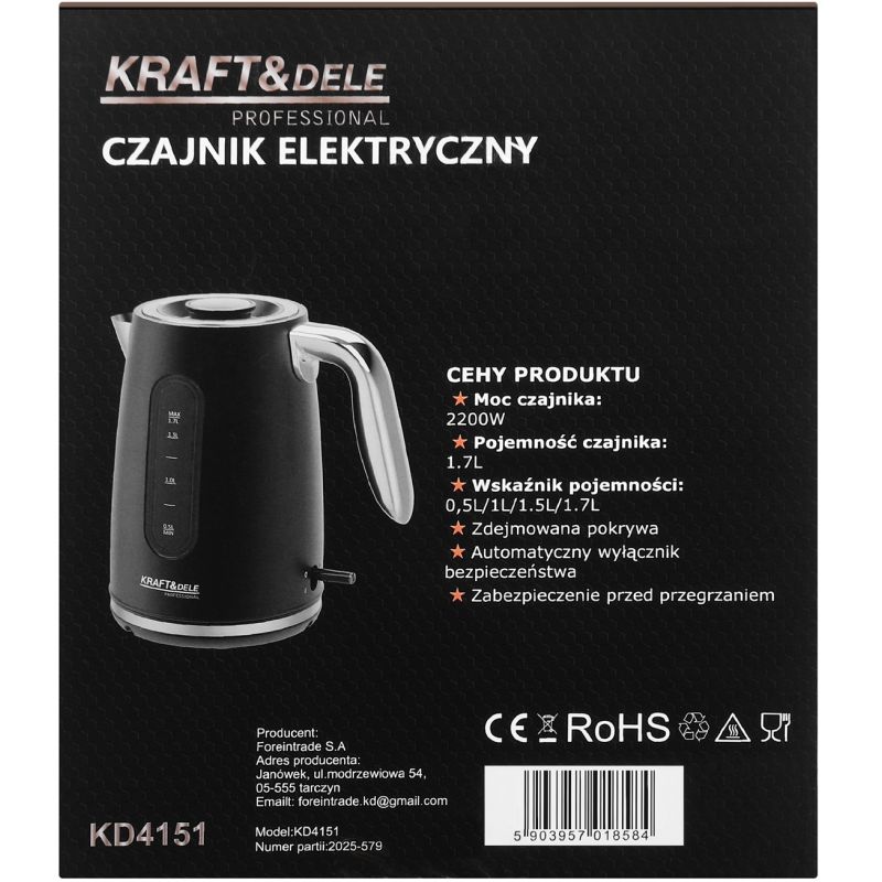 Rýchlovarná kanvica 2200W 1,7L KD4151