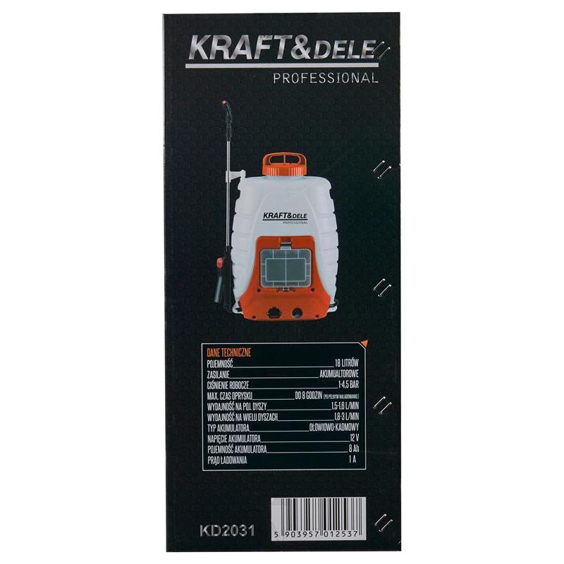 Opryskiwacz akumulatorowy 18l zestaw XXL 12V 8Ah KD2031