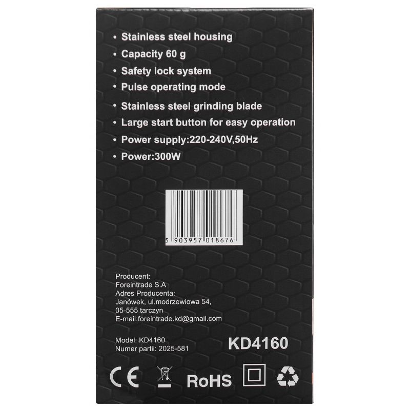 Mlynček na kávu 60G 300W KD4160