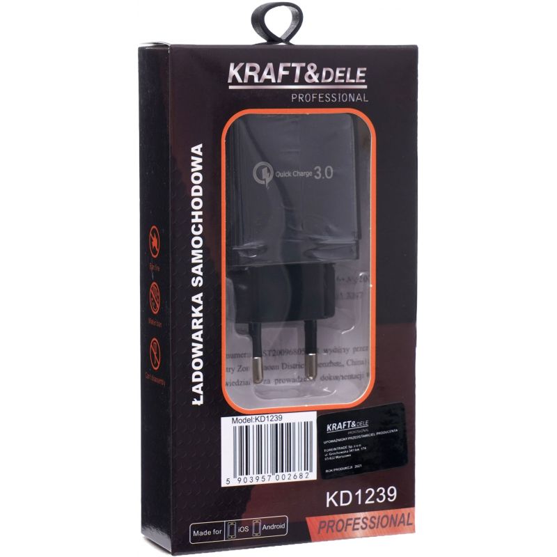 Ładowarka sieciowa QUICK CHARGE 3.0 KD1239