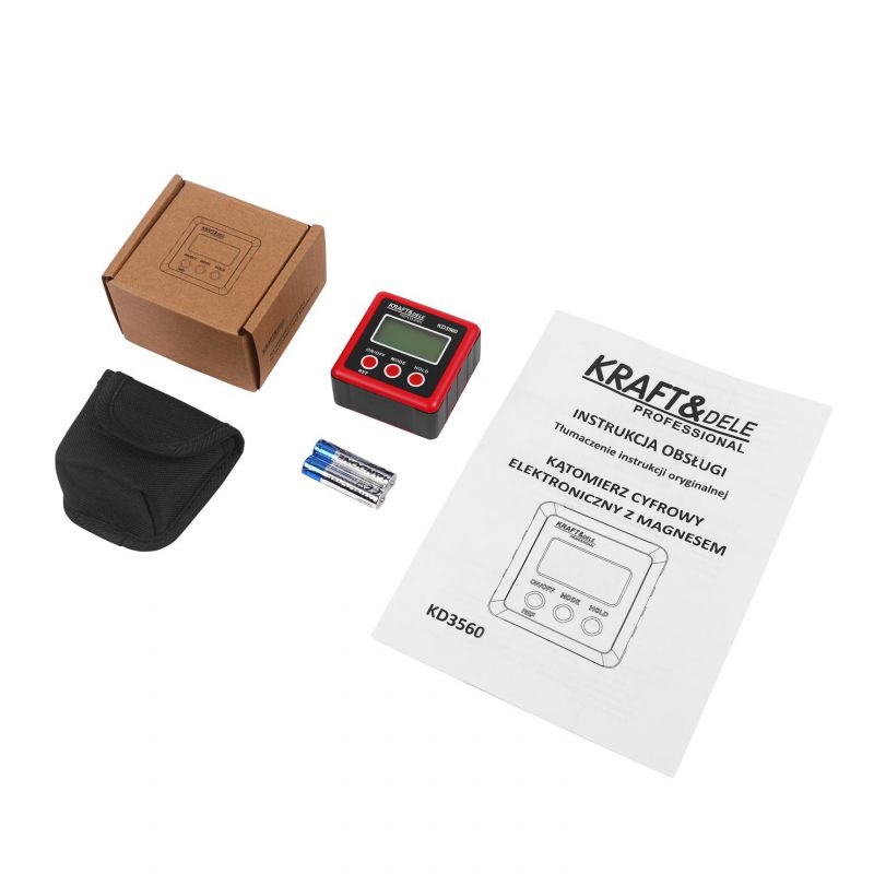 Kątomierz cyfrowy elektroniczny z magnesem KD3560