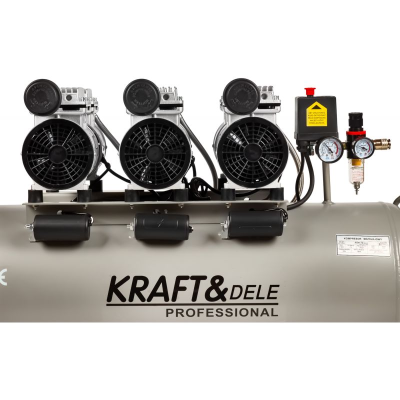 Kompresor bezolejowy 100L 3 x 1500W KD1397