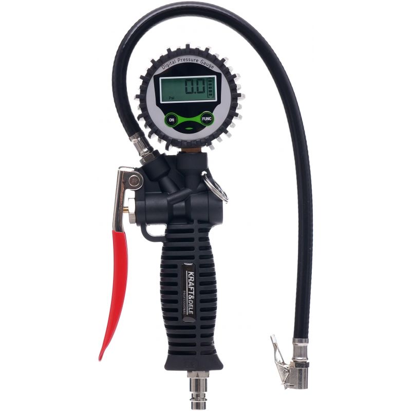 Pistolet do pompowania z manometrem LCD KD1366