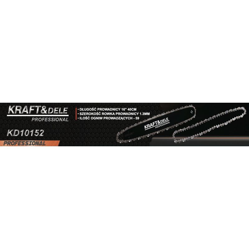 Prowadnica 16"/40cm + 2 łańcuchy KD10152