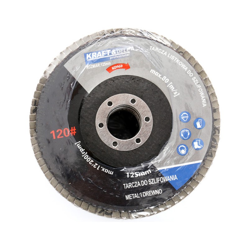 Tarcza listkowa 125mm P120 KD969