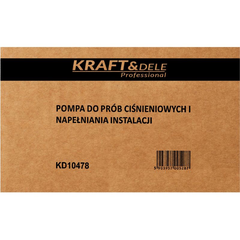 Pompa kontrolna do prób ciśnieniowych 0-50kg / 45ml / 12L KD10478
