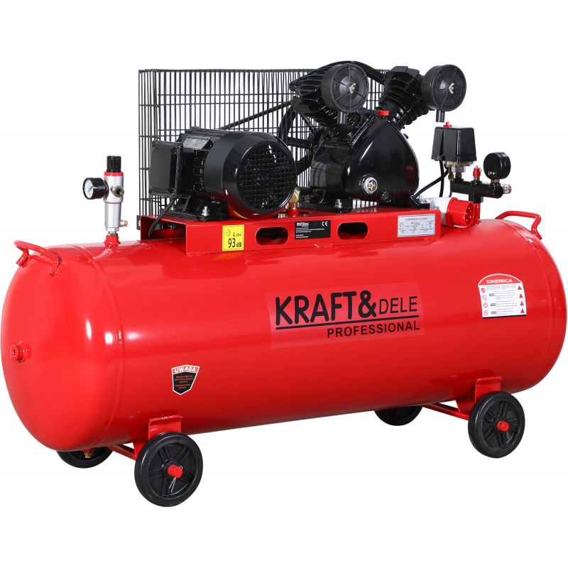 Olejový kompresor 200L, 2 valce, KD1473 + separátor!