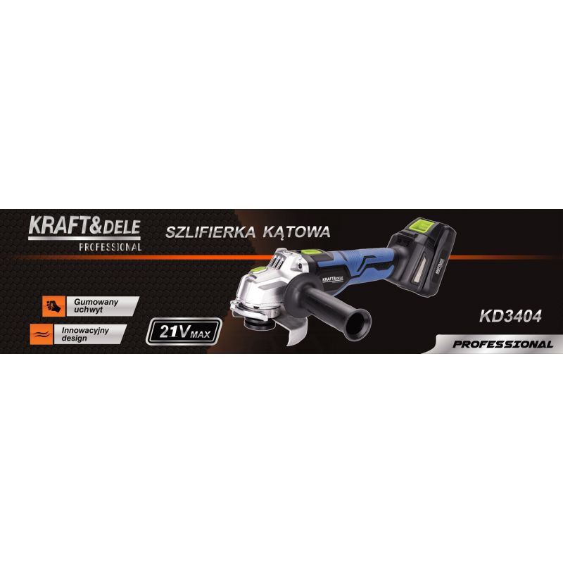 Szlifierka kątowa akumulatorowa 21V 125mm KD3404