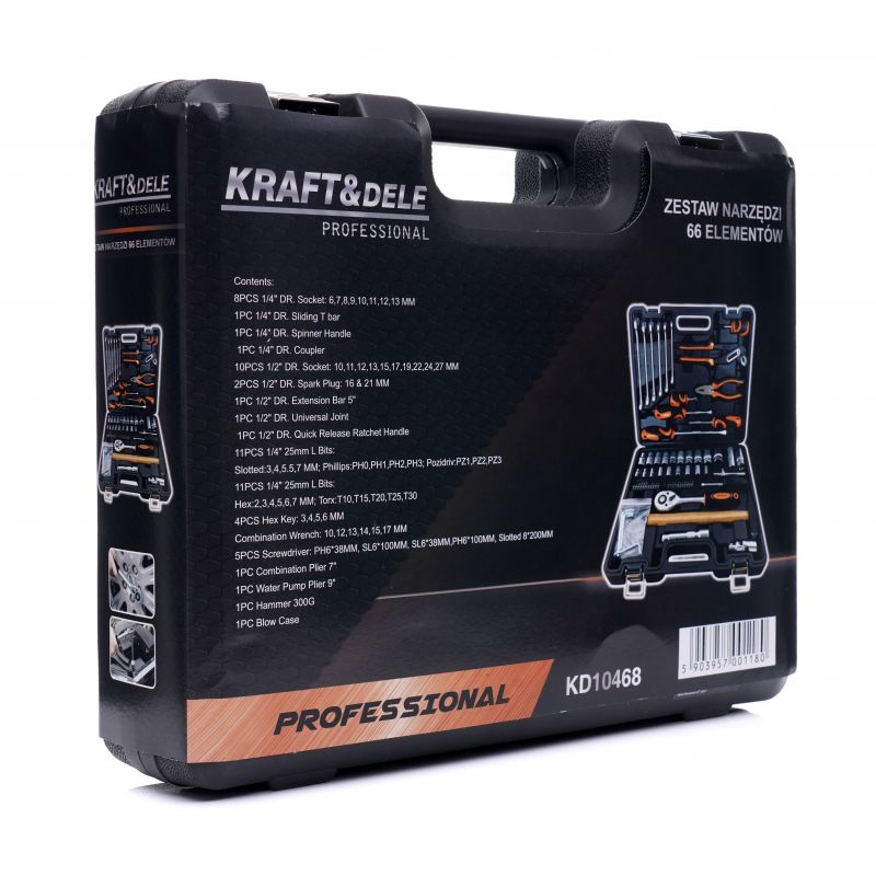 Zestaw narzędzi 66el. KD10468