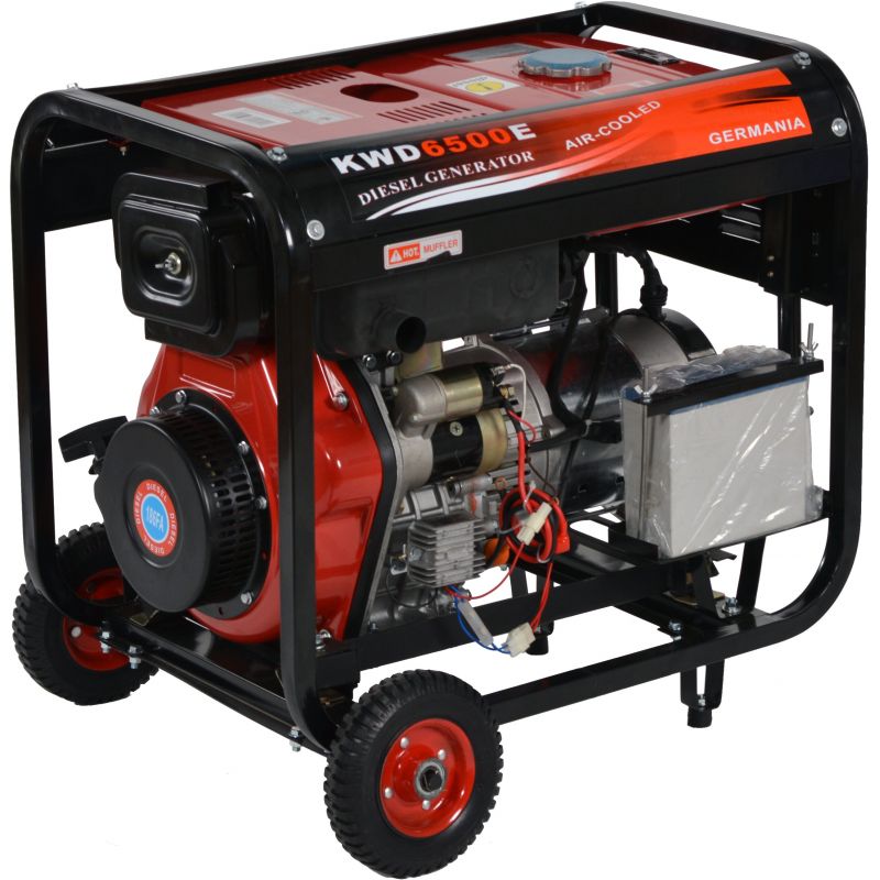 Dieselový generátor 6500 W, 12/230/380 V, model KD120