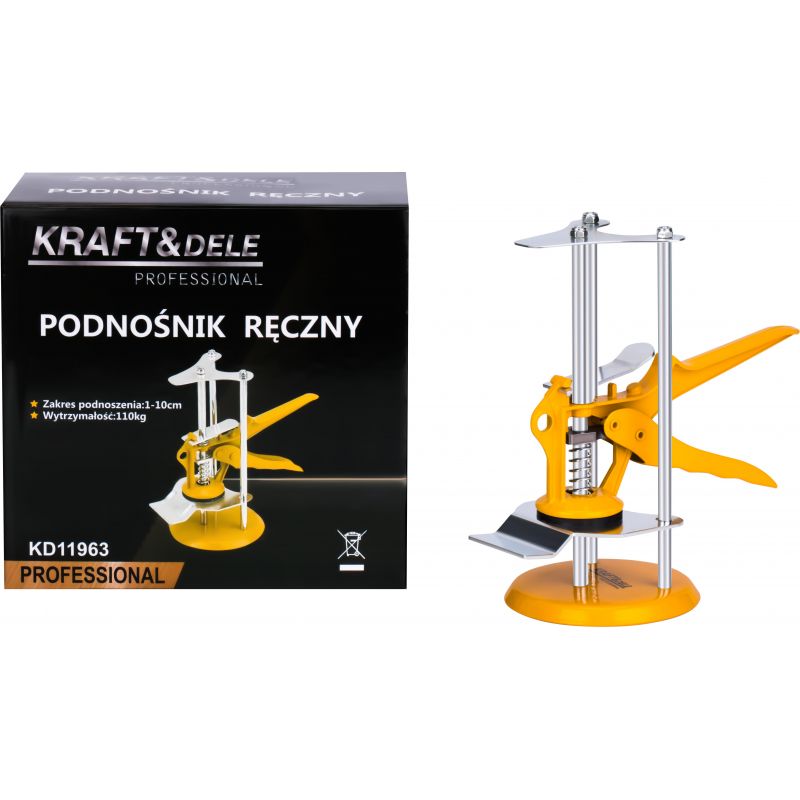 Podnośnik ręczny 1-10CM 110kg KD11963