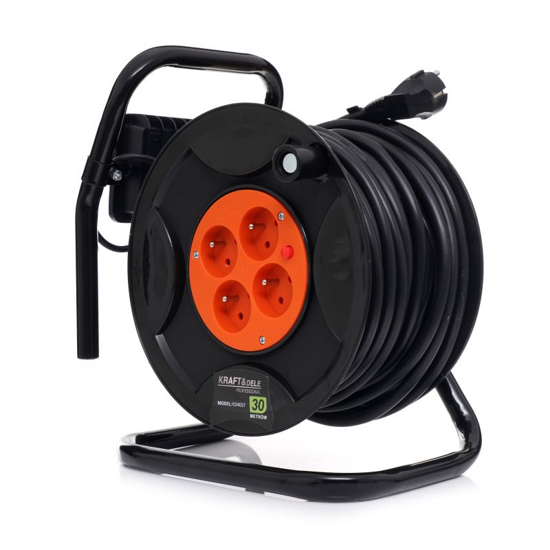 Przedłużacz ogrodowy bębnowy 3x2.5mm 30M KD4021