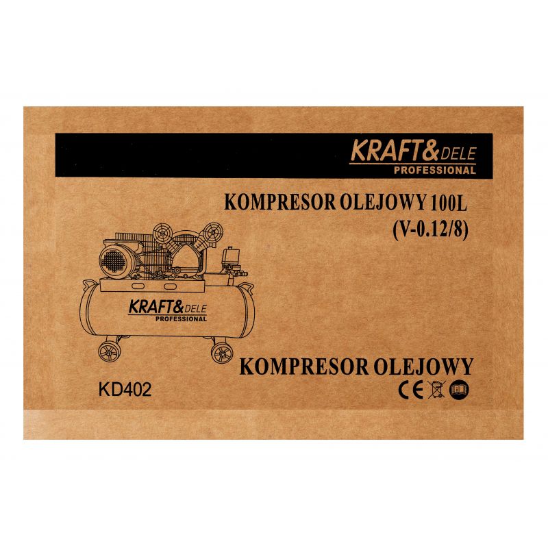 Olejový kompresor 100L 230V KD402