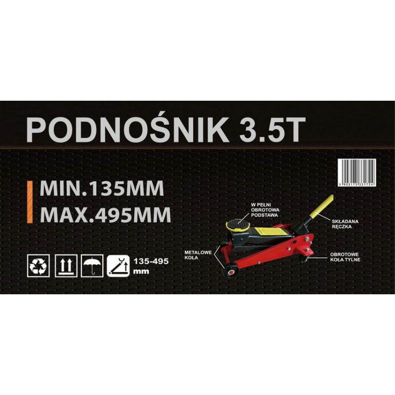 Podnośnik Hydrauliczny Niskoprofilowy KD386 Żaba