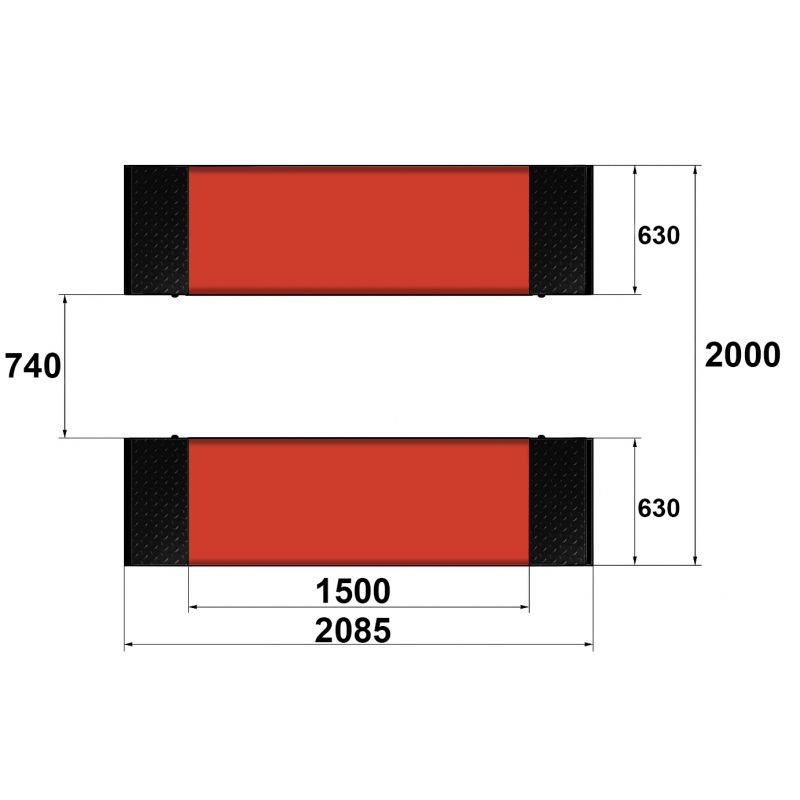 Podnośnik samochodowy nożycowy automatyczny KD5822