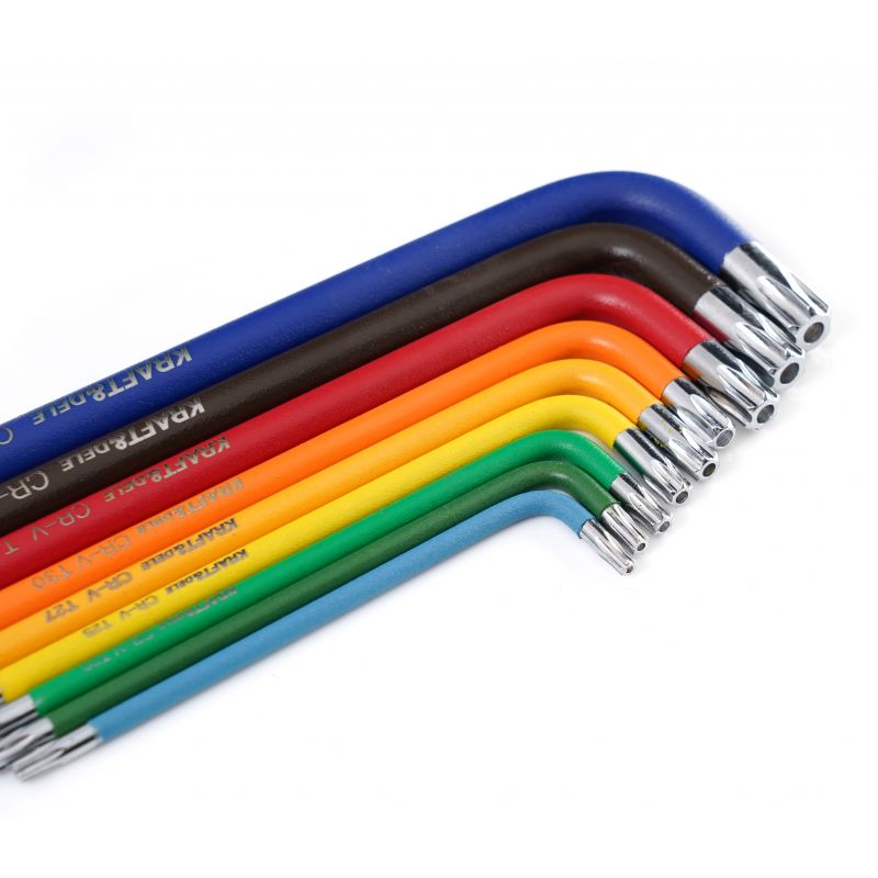 Zestaw kolorowych imbusów torx 9 el. KD11930