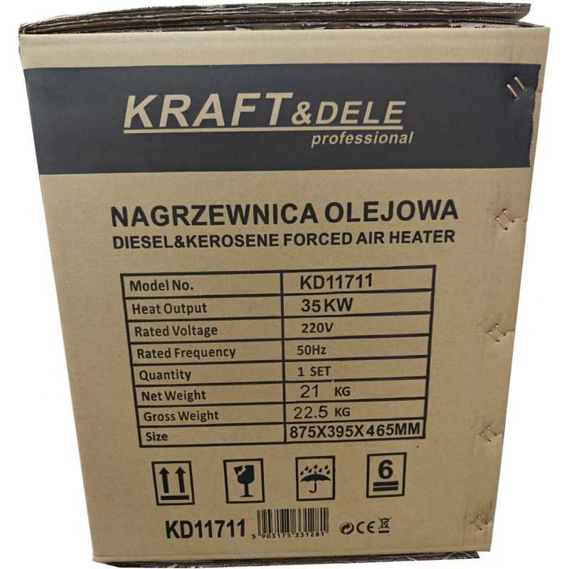 Nagrzewnica olejowa 35kW termostat KD11711
