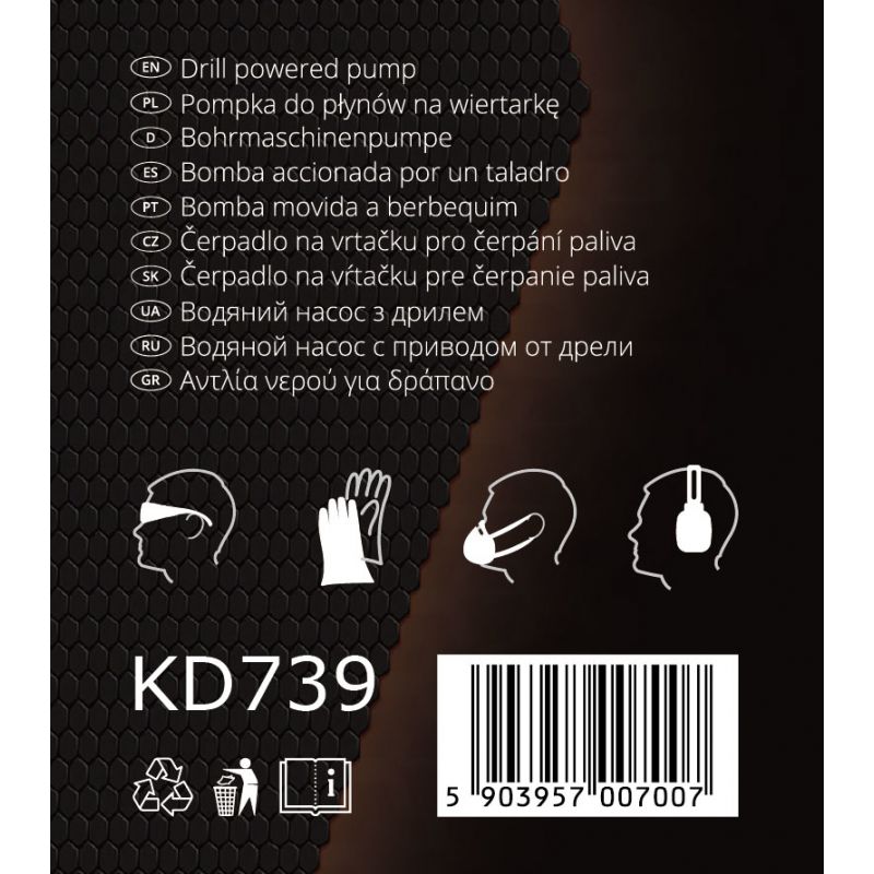 Pompa do wody na wkrętarkę 45l / min / 3/4" KD739