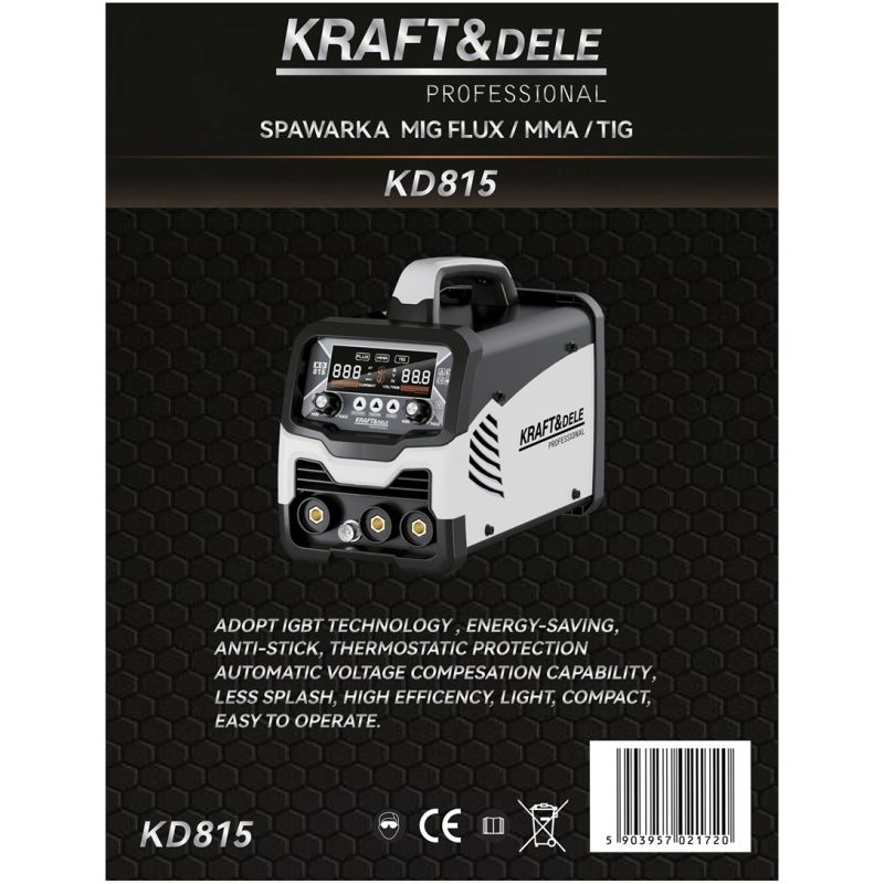 Spawarka MIG Flux/MMA/TIG 200A KD815