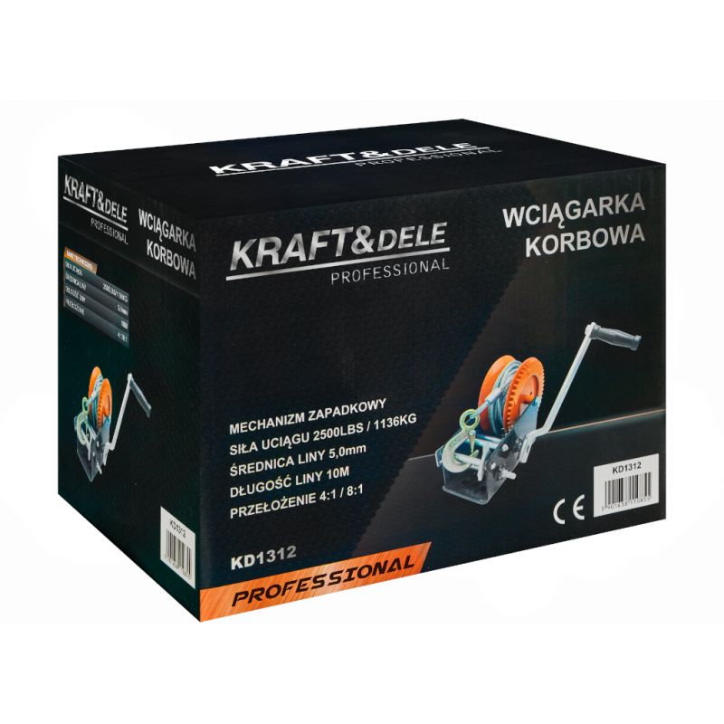 Wyciągarka korbowa linowa 2500Ibs KD1312
