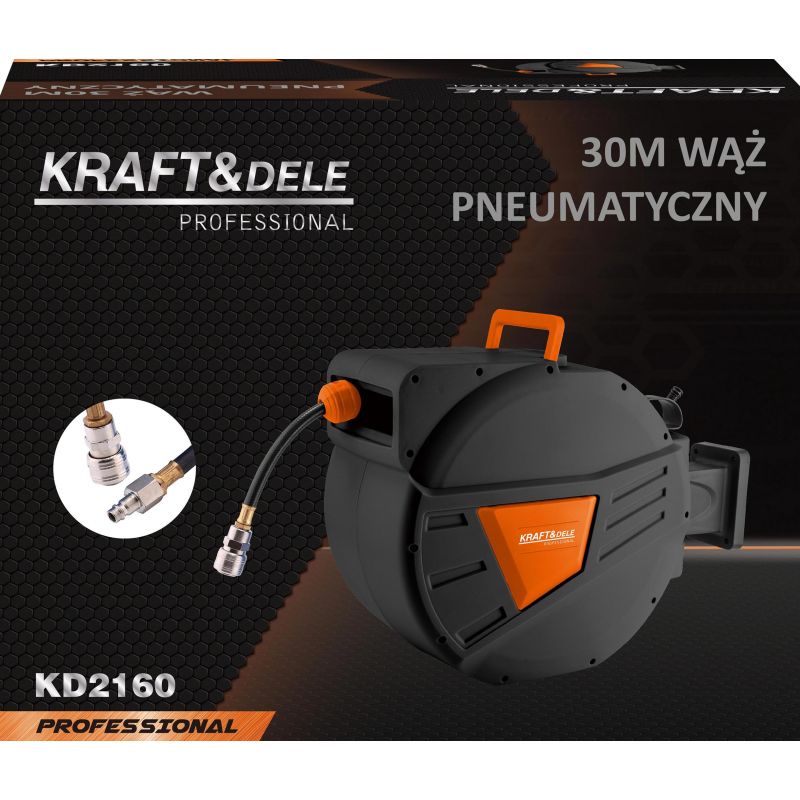 Vzduchový navijak, hadica 30m + 2m, 1/4", KD2160