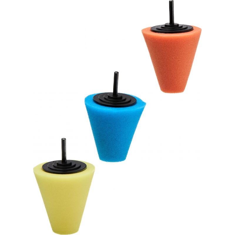 Gąbki polerskie stożek do felg 150mm zestaw 3szt. KD1592
