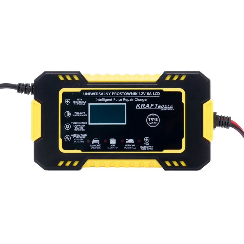 Automatyczny prostownik akumulatorowy LCD 12V / 6A KD1290