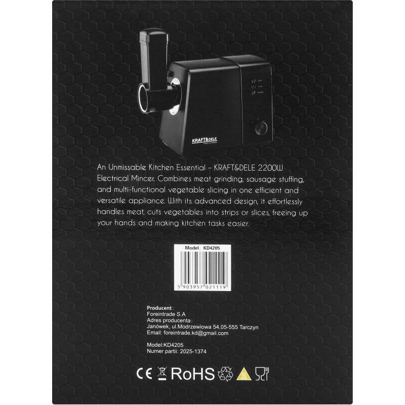 Maszynka do mięsa 2200W + akcesoria KD4205