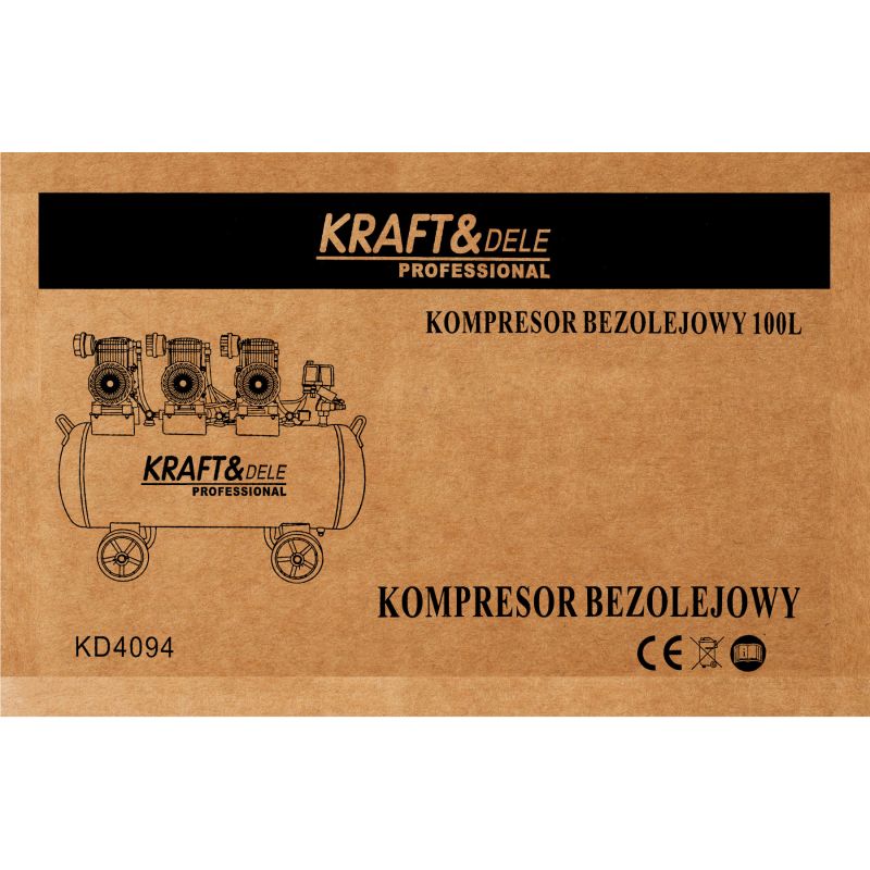 Kompresor bezolejowy 100L 6000W 660L/MIN niebieski KD4094