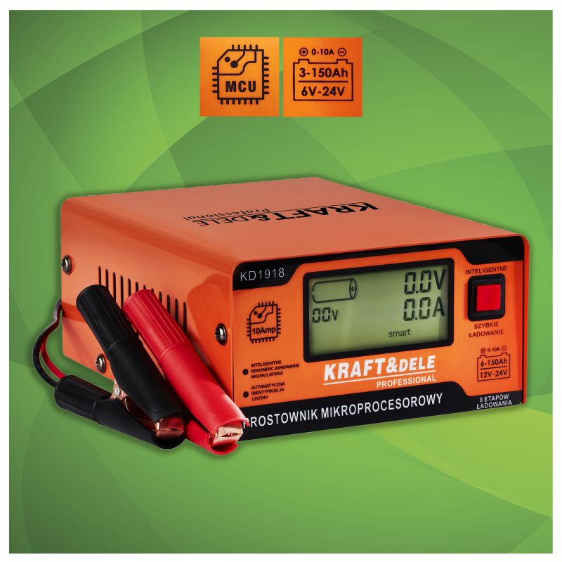 Prostownik mikroprocesorowy 10AMP 12/24V