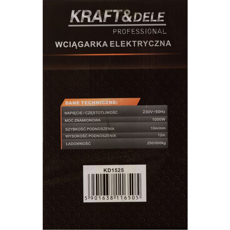 Wyciągarka Elektryczna Linowa 500kg KD1525