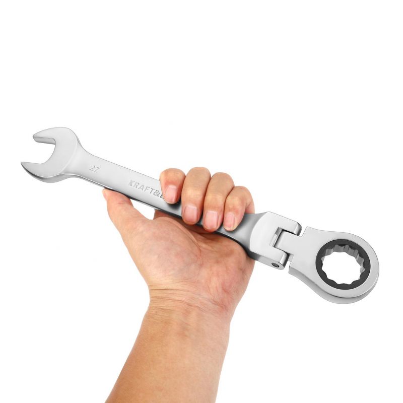 Klucze płasko-oczkowe z grzechotką łamane 13szt 8-32mm KD11305