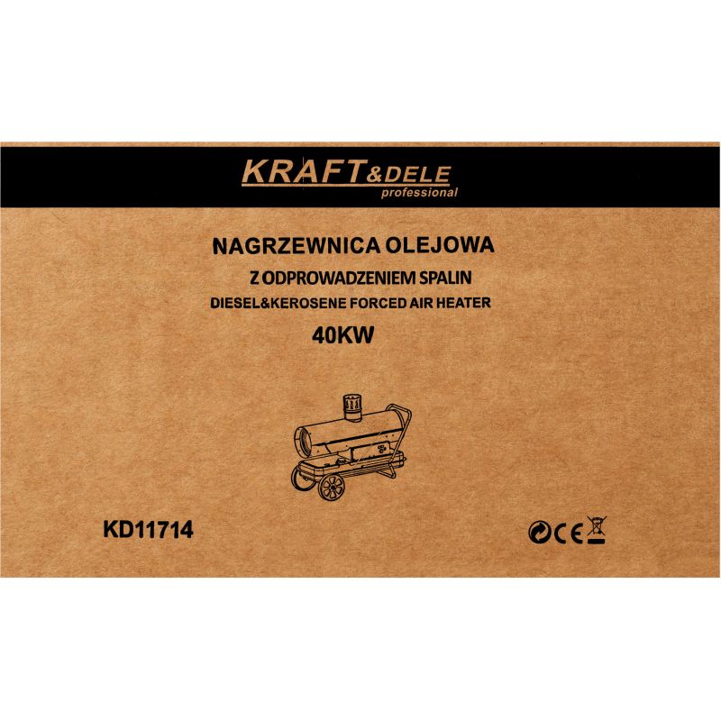Nagrzewnica olejowa 40kW z odprowadzeniem spalin KD11714