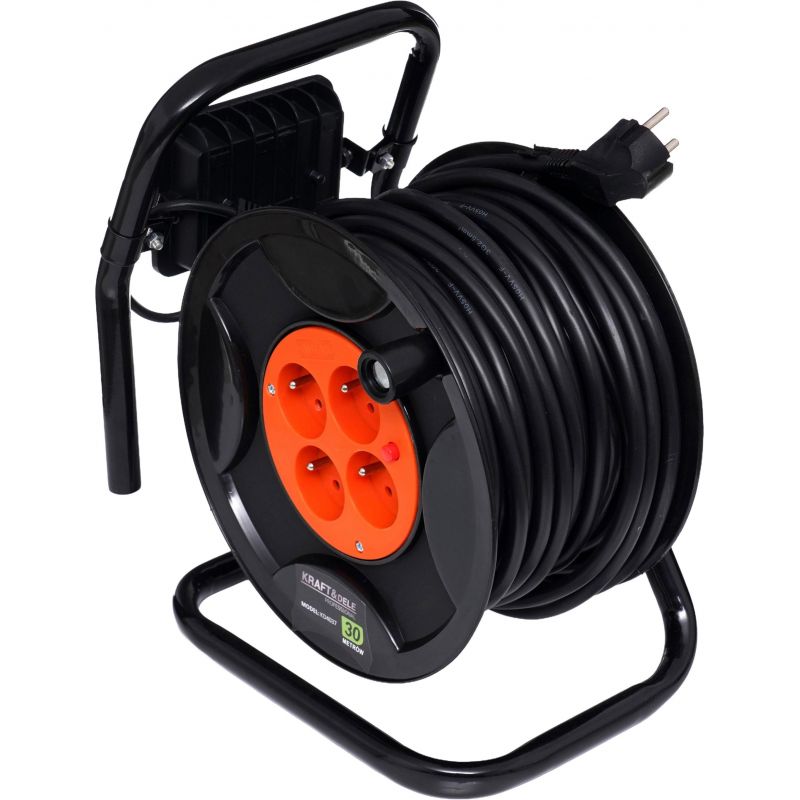 Przedłużacz ogrodowy bębnowy 3x2.5mm 30M KD4021