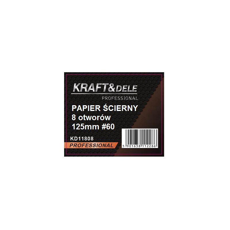 Papier ścierny 50szt. krążek 125mm P60 na rzep KD11808