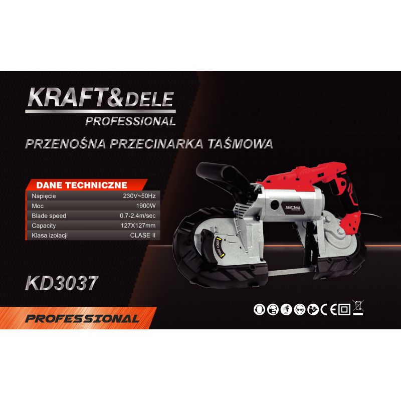 Przenośna przecinarka taśmowa 1900W KD3037