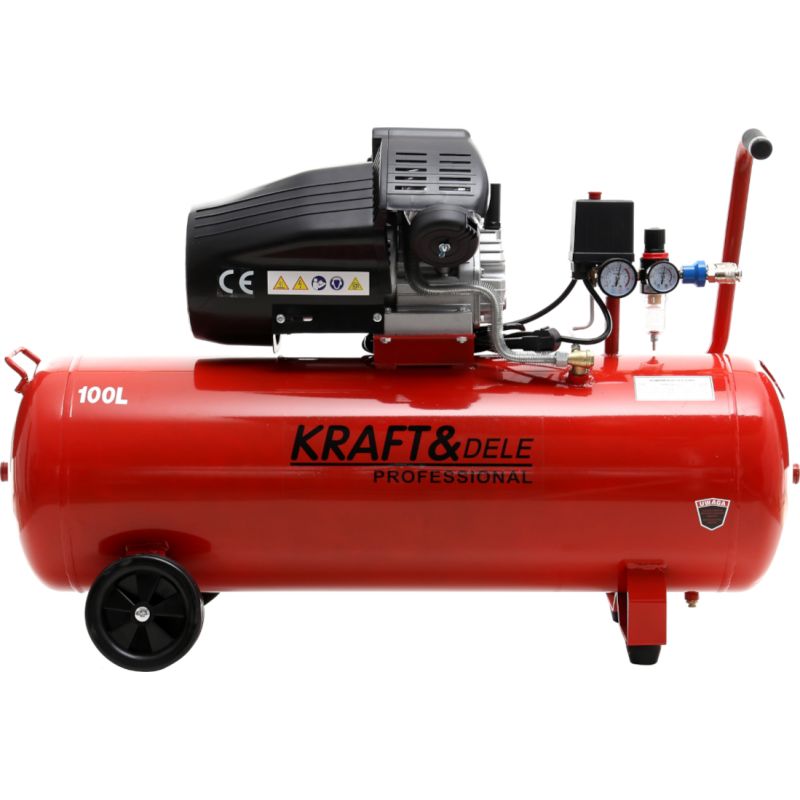 Olejový kompresor 100L 2 valce KD1480 + separátor