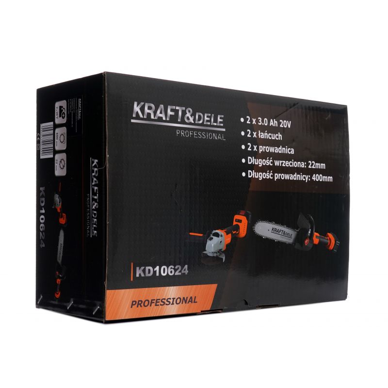 Akumulátorová uhlová brúska + adaptér píly KD10624