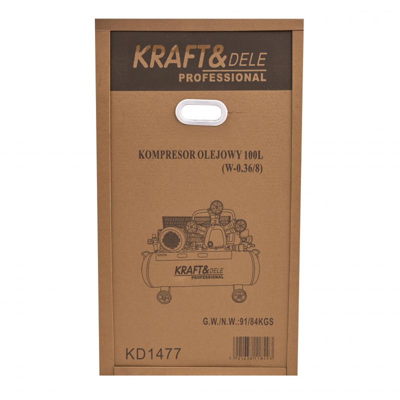 Kompresor olejowy 100L 3 Tłoki KD1477 + Seperator