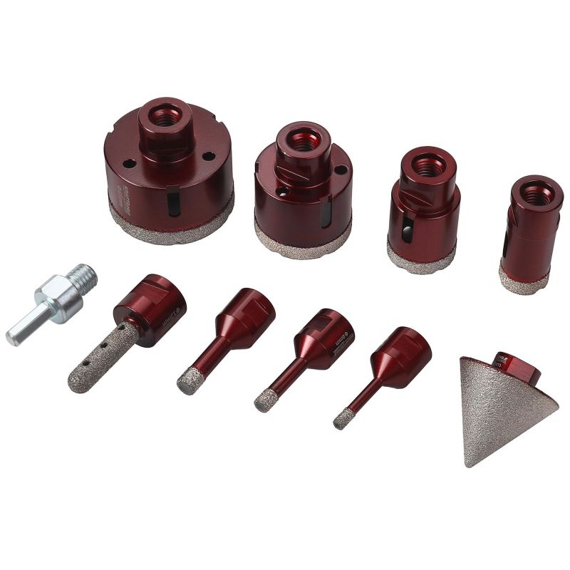 Zest. otwornic diamentowych+frez stożkowy KD12642