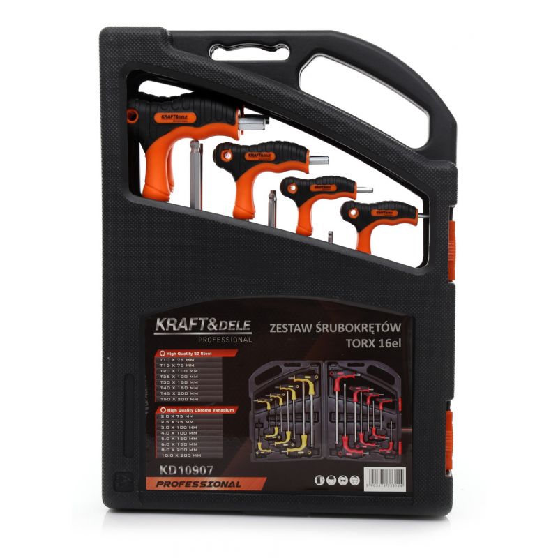 Zestaw śrubokrętów TORX 16el. KD10907