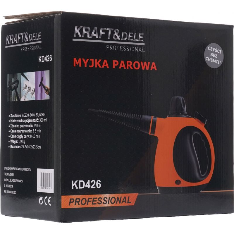 Poręczna myjka parowa 1100W / 350 ml KD426