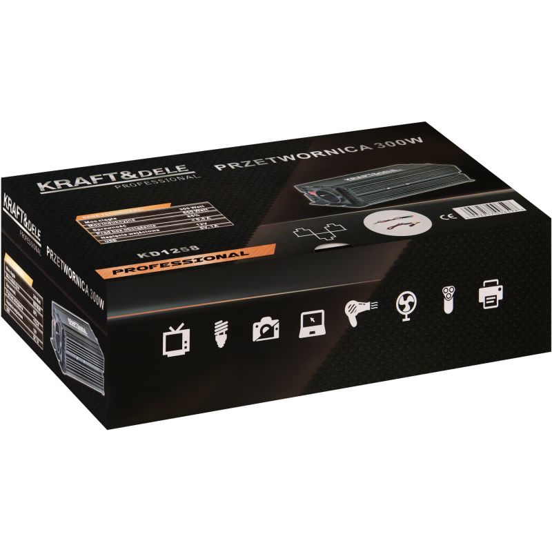 Przetwornica 12V na 230V 300W / 600W skorygowana sinusoida KD1258